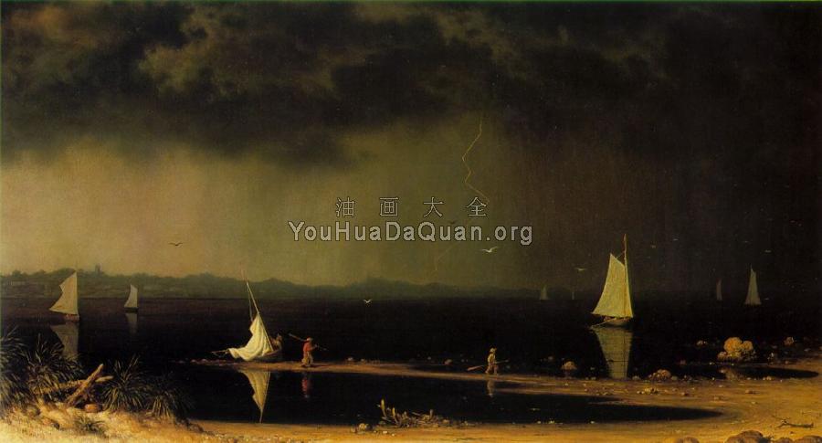 Thunder Storm on Narragansett Bay - 马丁·约翰逊·赫德